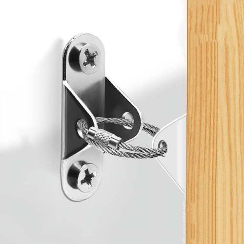 Furniture Straps (6packs), Baby Proofing Metal Anti-Tip Furniture Straps kit for Baby Proofing & Pet Protecting, Anti-Shedding, Secure Bookshelf, Cabinet, Dresser