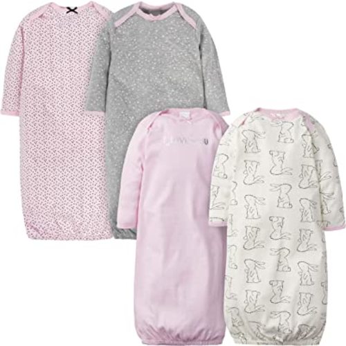 Gerber Baby Boy and Girls 4-Pack Sleeper Gown