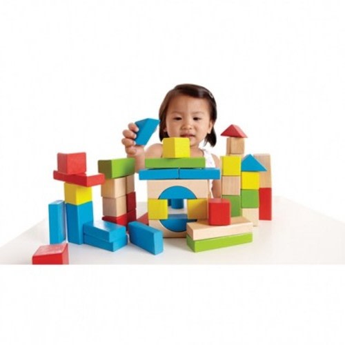 HAPE Natural and Color Maple Blocks - Set of 100