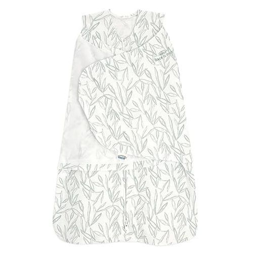 HALO 100% Cotton Sleepsack Swaddle, 3-Way Adjustable Wearable Blanket, TOG 1.5, Leaves, Newborn, 0-3 Months - Newborn (Pack of 1)