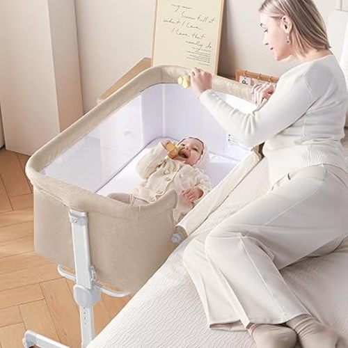 Larex Baby Bassinet, 3 in 1 Bassinets Bedside Sleeper for Newborn