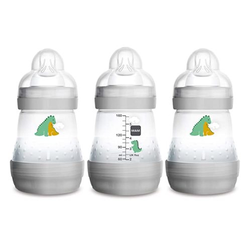 Amazon.com: MAM Easy Start Anti Colic Baby Bottle 5 oz, Easy Switch Between Breast and Bottle, Reduces Air Bubbles and Colic, 3 Pack, Newborn, Unisex