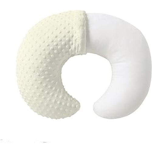 Nursing Pillow and Positioner, Breastfeeding, Bottle Feeding, Baby Sitting Support with Removable Ultra Soft Cover, Tummy Time Support for Baby Boys and Girls (Tender Yellow)