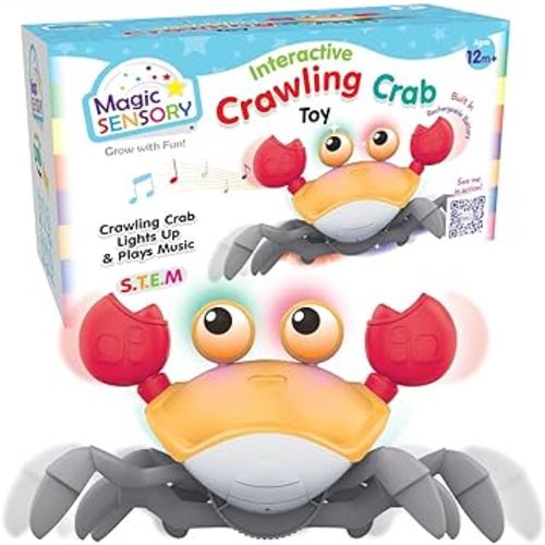 Magic Sensory Interactive Crawling Crab Baby Toy