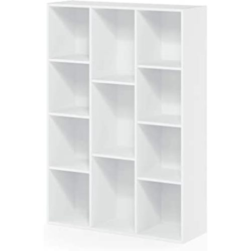 Furinno Luder Bookcase / Book / Storage , 11-Cube, White