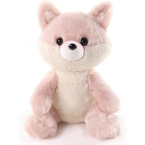 Furvana Fox Stuffed Animal, Adorable Toy Fox Plush for Kids Boys Girls Birthday Nursery Bedtime Gift, 10“ Pink
