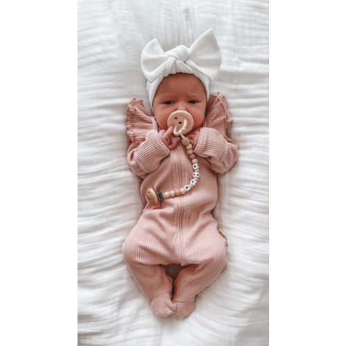 Petal Pink Ruffle Onesie, 3-6M