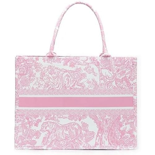 FENGJINRUHUA Fashion Luxury Tote Bag Cotton Linen Handbag Large Capacity Jacquard Retro Exquisite