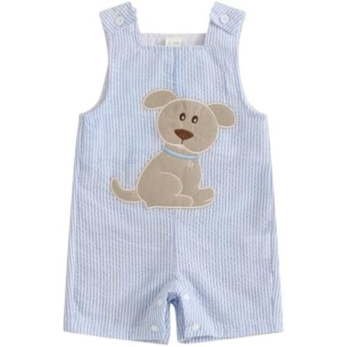 Toddler Boy Clothes Smocked Romper Farm Baby Animal Print Jumpsuit Sleeveless Overalls Spring Summer Kids Bodysuit