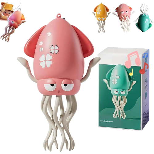Magic Dancing Octopus Toy Electric Dancing Octopus Toy, Avoidance Octopus Crawling Dancing Automatic Obstacle Avoidance Octopus Sensor Toy Creative Magic Crazy 8-Leg Action Obstacle with LED Lights