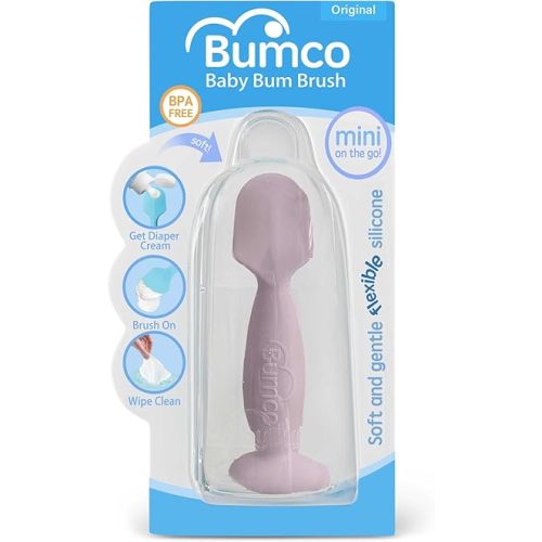 Bumco Diaper Cream Spatula (Mini) - BPA-free Butt Paste Diaper Cream Applicator, Soft & Flexible Diaper Rash Cream Applicator, Butt Spatula Baby, Mom-Invented Diaper Bag Essentials (Lilac)