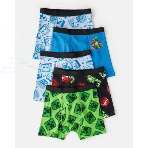Boys 5-Pack Minecraft® Print Boxer Brief Underwear - Blue/Green/Black - Carter's | Carter's