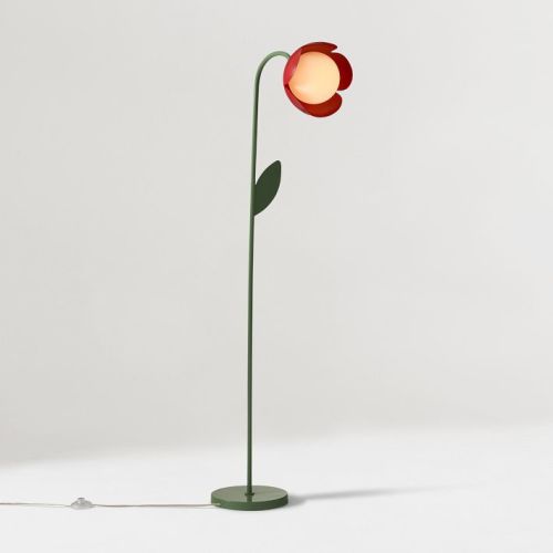 Kids Flower Floor Lamp (57") in red