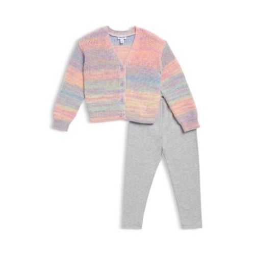 Girls' 2 Piece Sunset Marled Cardigan & Leggings Set - Little Kid