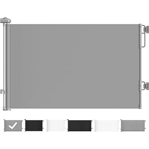 Cumbor Retractable Baby Gates for Stairs, Family & Mom's Choice Awards Winner-Extends up to 55" Wide Mesh Dog Gate for The House, 34" Tall Child Gates for Doorways,Pet Door Indoor & Outdoor, Gray