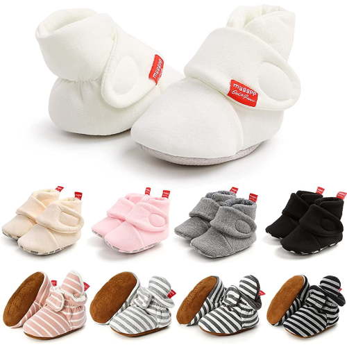 Baby Booties Infant Newborn Boys Girls Slippers Warm Crib Sock Shoes Indoor First Walker Prewalker