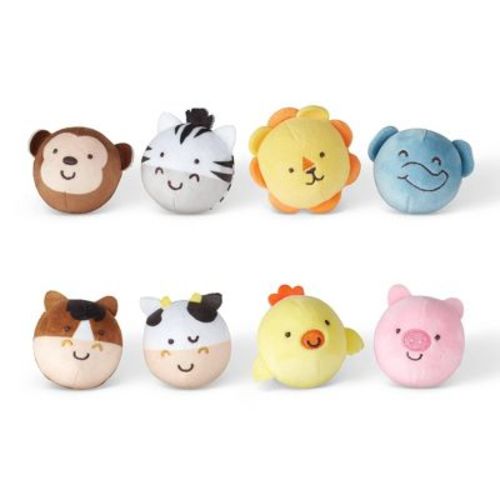 Melissa & Doug Rollables Safari and Farm Friends Infant and Toddler Toy 2pk