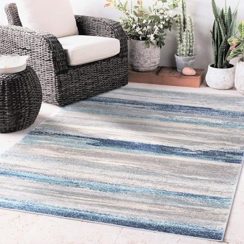 LUXE WEAVERS Tower Hill Abstract Area Rug (6X9 in Blue)