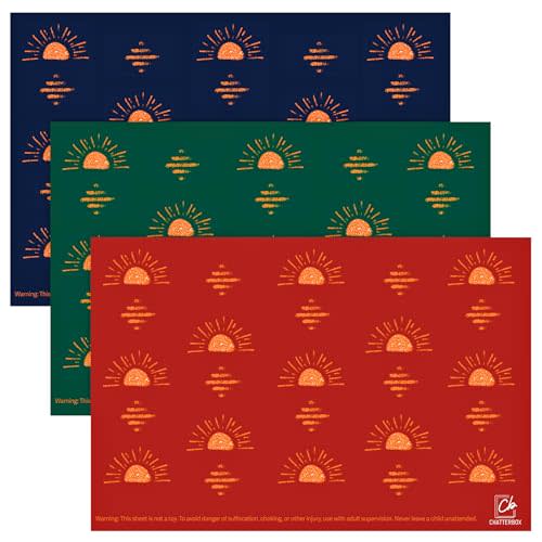 Disposable Placemats for Baby & Toddlers 12"x18" - Easy Clean Disposable Mats for Babies Food at Restaurants, Picnic, Table, Party, Travel - Pack of 45 with 3 Colors