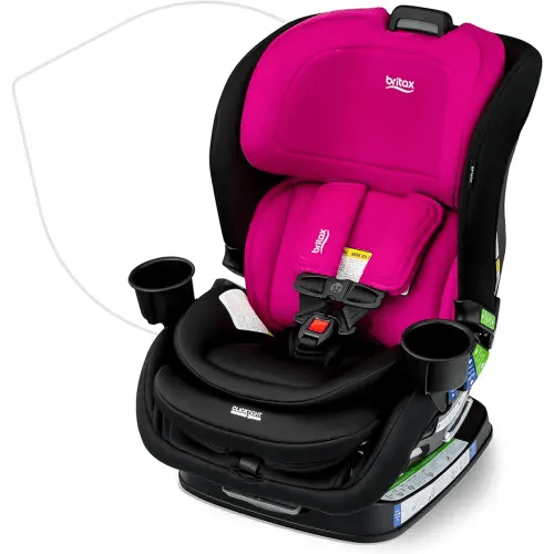 Britax Poplar Convertible Car Seat, 2-in-1 Car Seat with Slim 17-Inch Design, ClickTight Technology, Magenta Onyx