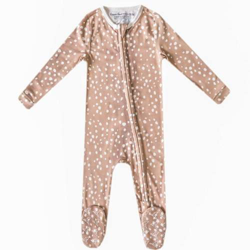 Zip-Up Footie Pajama - Fawn