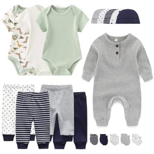Unisex Baby boy girls' clothes & Accessories Newborn Outfits Set 18 Pieces Layette Set