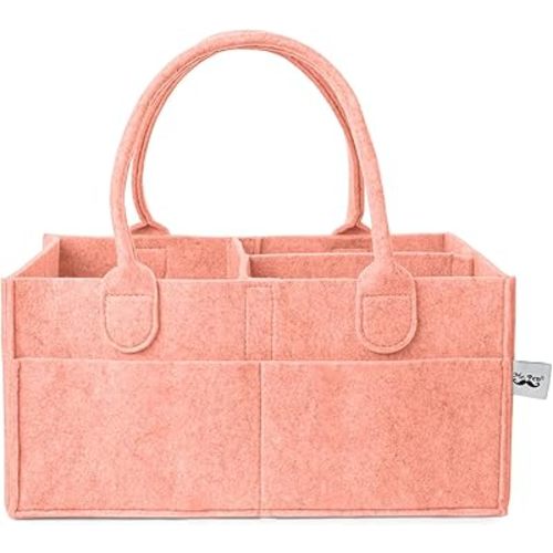 Mr. Pen- Baby Diaper Caddy Organizer, Coral, Baby Organizer, Car Diaper Caddy, Baby Caddy Organizer, Portable Diaper Caddy, Diaper Organizer for Changing Table, Baby Organizer for Nursery