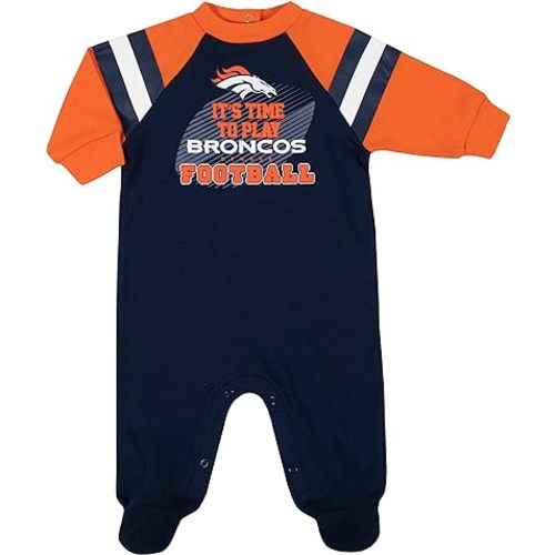 Gerber NFL Unisex Baby Nfl Team Footed Sleep and Play - 3-6 Months - Team Color
