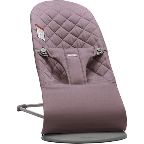 BabyBjörn Bouncer Bliss, Cotton, Classic Quilt, Dark Purple