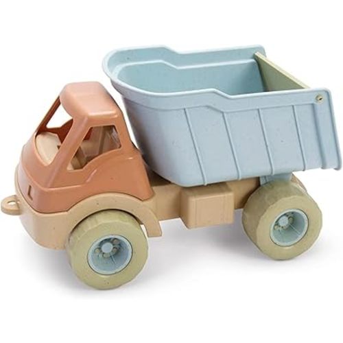 Dantoys BIO Kids’ Big Dump Truck, Green Sugarcane Bioplastic Toy, Indoor & Outdoor Play, Safe Rounded Edges, Role Play, Sensory Exploration with Sand & Water, Motor Skills, Made in Denmark, Ages 2+