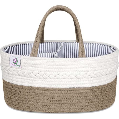 KiddyCare Baby Diaper Caddy Organizer Natural Plus Size - Large