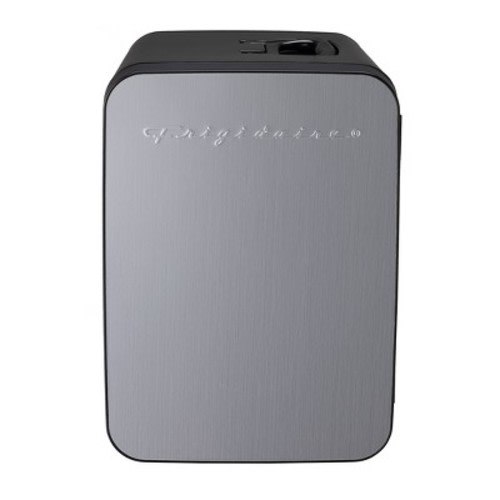 Frigidaire 0.35 cu ft 15 Can Retro Portable Mini Refrigerator Black with Stainless Door: Thermoelectric, 3 Shelves, ETL Listed