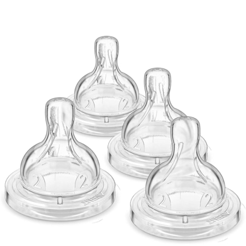 Philips AVENT Anti-Colic Baby Bottle Flow 2 Nipple, 4pk, SCY762/04