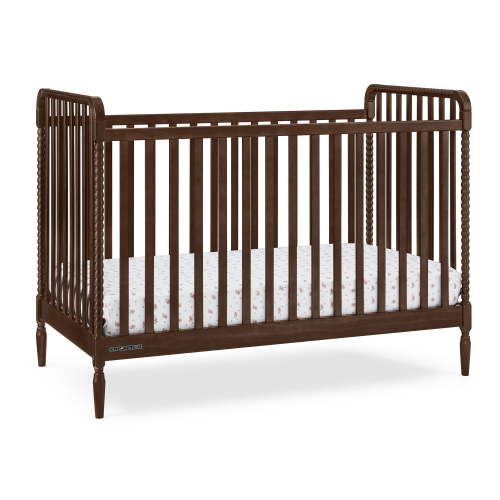 Delta Children Lily 4-in-1 Convertible Crib - Greenguard Gold Certified, Walnut Espresso