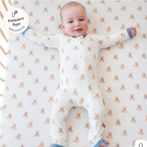 Zippered Romper in Teddy Bear