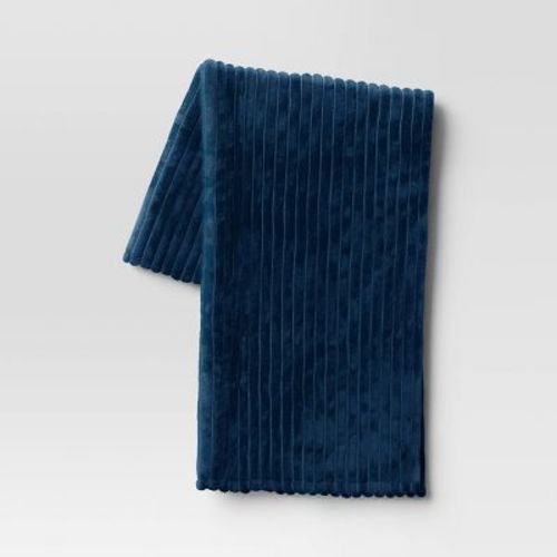 Channeled Plush Throw Blanket - Room Essentials™