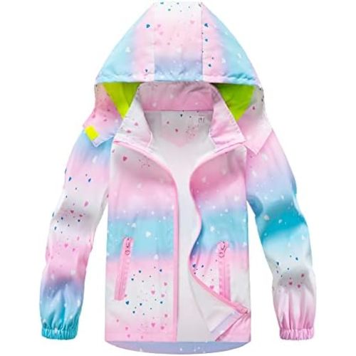 HZXVic Toddler Boys Raincoat Waterproof,Lightweight Kids Rain Poncho Jacket Windbreaker Outwear Coat