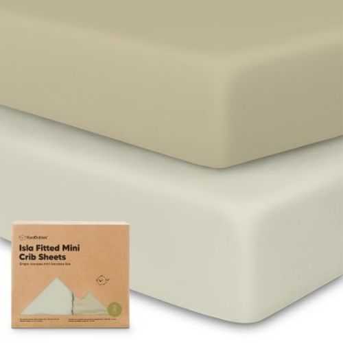 Keababies 2-pack Isla Mini Crib Sheets, Pack And Play Sheets Fitted, Pack N Play Sheets, Fitted Crib Sheet (pine Grove)