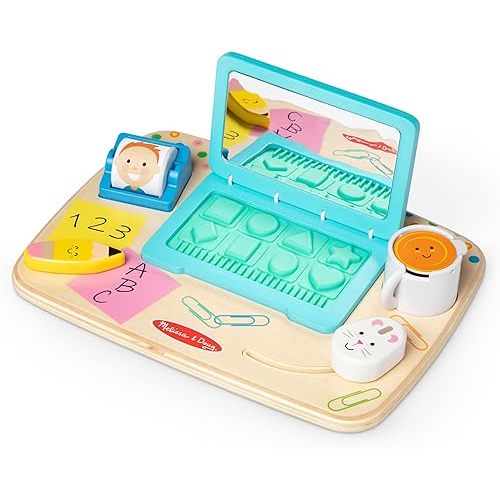 Melissa & Doug Wooden Work & Play Desktop Activity Board