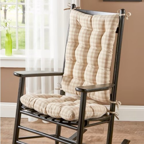Never-Flatten Tufted Rocker Chair Cushion Set
