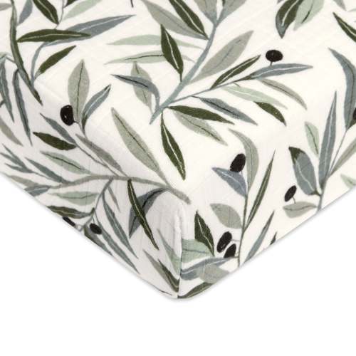 Crib Sheet in GOTS Certified Organic Muslin Cotton