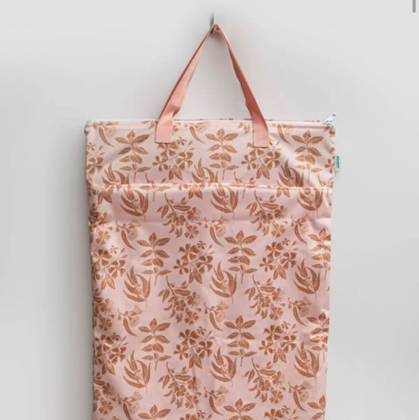 Large Zipper Hanging Wet Bag, Laundry Bag with Handles