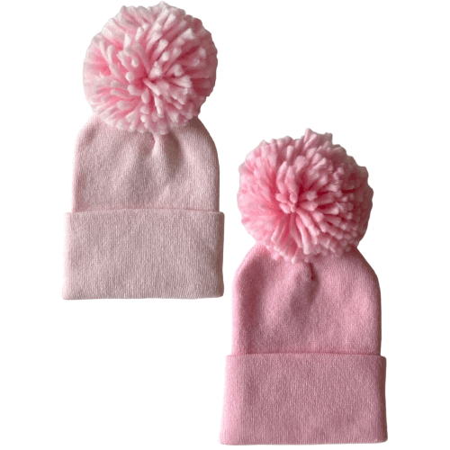 2-Pack Baby's First Hat®, Pink/Petal Pink Pom