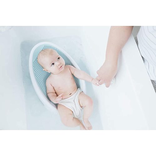 Angelcare Baby Bath Support (Aqua) | Ideal for Babies Less than 6 Months Old - 1 Count (Pack of 1)