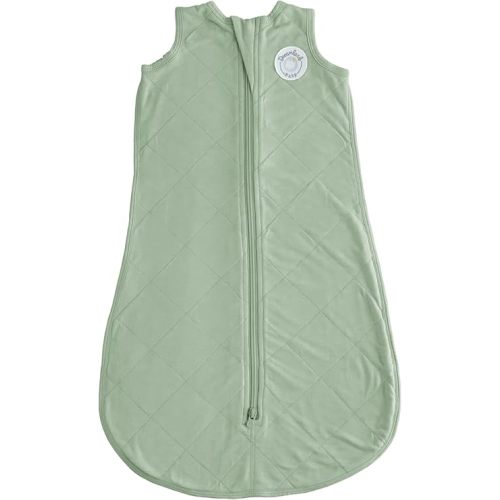 Dreamland Baby Lightweight Bamboo Viscose Sleep Sack (6-12 Months). 1.0 TOG Ultra Soft Blanket w/ 2-Way Zipper. 95% Viscose, 5% Spandex (Sage). Mom-Owned US Business, Premium Materials