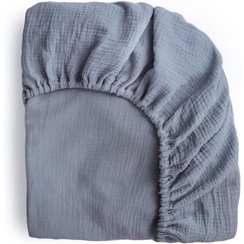 mushie Extra Soft Muslin Fitted MINI Crib Sheet | 24"x 38" (Tradewinds)