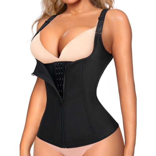 KoRwelex Waist Trainer for Women Corset Tummy Control Shapewear with Zipper Women's Waist Cincher Tank Top with Adjustable Straps