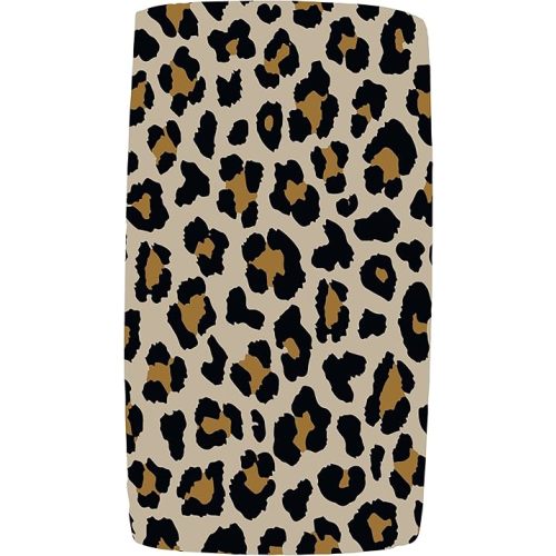 Dear Baby Gear - Baby Crib Sheets - Toddler Bed Sheets - Breathable Fitted Bed Sheet - Nursery Bedding - Cribs Mattress Cover - Standard Crib Sheet for Girls & Boys - 52x28x10 (Gold Leopard Print)