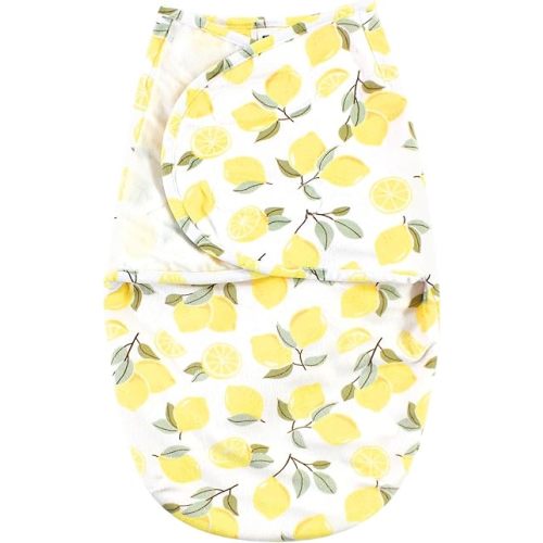 Hudson Baby Unisex Baby Plush Faux Fur Swaddle Wrap, Lemon, 0-3 Months