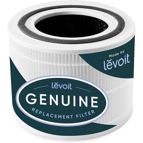 LEVOIT Genuine Core 300-P Air Purifier Replacement Filter, Core300-RF Air Filters, 3-In-1 High-Efficiency Activated Carbon for Allergies, Pet Dander, Smoke, Odor, Dust, 1 Pack, White